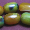 Sexy Green & Yellow Carnelian Barrel Beads