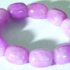 Romantic Lavender Jade Barrel Bead Bracelet