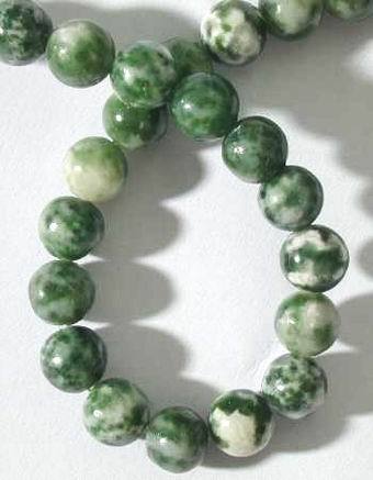 Green Tree Agate Bead String- 4mm, 6mm or 8mm