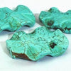 Huge Wavy  GreenTurquoise Slab Beads - 2 Large