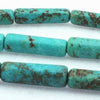 Slender Blue Turquoise Tube Beads - 13mm x 4mm