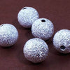 30 Silver Stardust Bead Spacers - Large Heavy 10mm