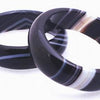 Polished Black Sardonyx Agate Ring