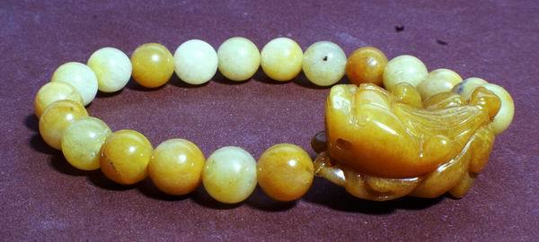 Magical Yellow Jade Bead Dragon Bracelet
