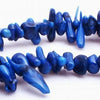 Royal Blue Root Coral Chip Beads