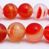 Luscious Red Agate Bead String - 8mm