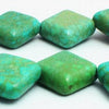 Large Turquoise Diamond-Shape Square Beads