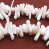 Spiky Snow White Coral Chip String