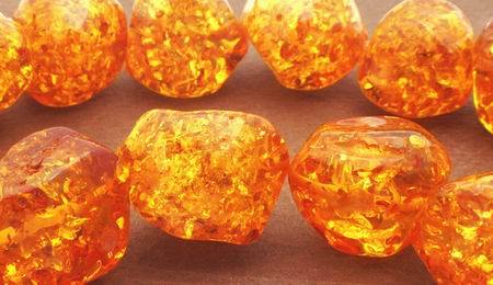 Golden Yellow Amber Tumbled Nuggets