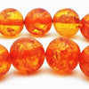 Large 14mm Amber Bead String