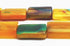 Large Polished Yellow & Green Agate Pillow Beads - 25mm x 18mm