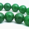 Vivid Large 14mm Green Jade Beads