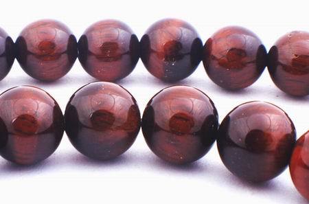 Natural Unusual Red Tiger Eye Beads - polished!  8mm or 6mm