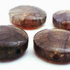 5 Large Web Agate Button Beads