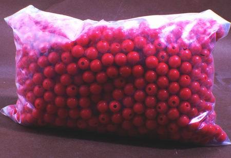1,750 x 8mm Red Plastic Beads