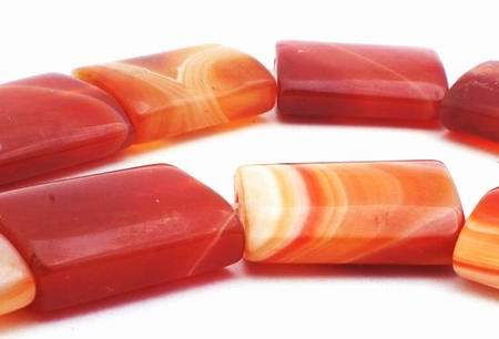 Large Sizzling Hot Red Agate Pillow Beads