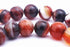 Shiny Polished Black & Red Agate Beads-4mm,6mm or 8mm