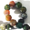 Large Faceted Majestic Indian Agate 12mm Beads