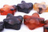 Unusual Red & Black Wavy Agate Square Beads - 17mm