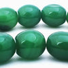Beefy Forest-Green Agate Barrel Beads - Heavy 15mm!