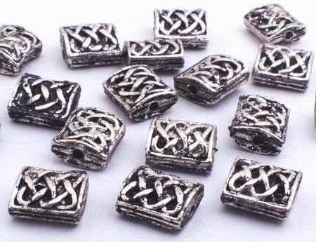 50 Gothic Puff Rectangle Bead Spacers