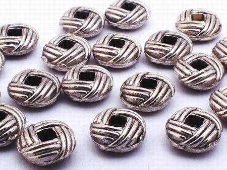 100 Silver Weave Bead Spacers