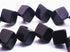 Glittering Black Opaque Glass Cube Beads