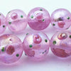 Sensuous Rosaline Pink Rose Lampwork Beads