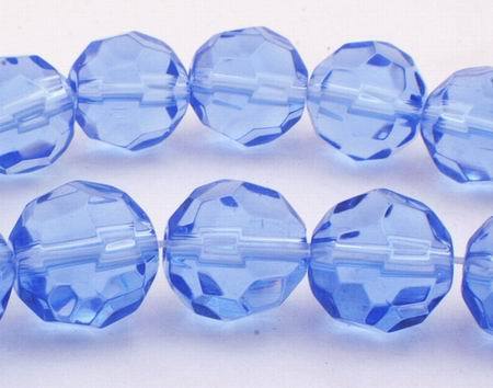 Sparkling Faceted Tanzanite Blue Glass Beads