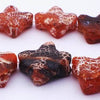 Wavy Crab Fire Agate Square-Diamond Beads - Large 17mm