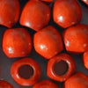 200 x 11mm Red Natural Wooden Beads