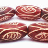 Carved Old Red Mountain Jade Barrel Beads - Heavy 19mm!