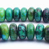 Lustrous Azurite Chrysocolla Rondelle Beads