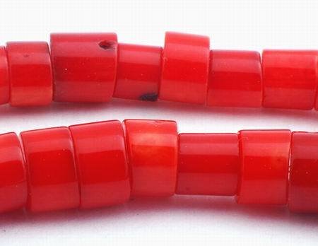 99 Rich Red Coral Heishi Beads