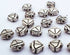 25 Large Silver Fan Bead Spacers