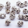 100 Tiny Silver Tumbled Wheel Bead Spacers