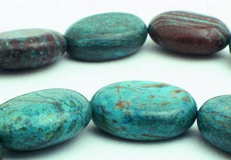 Enchanting Large Larimar Blue Jasper Oval Beads