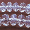 36 Sparkling FAC Clear Diamond Crystal Rondelle Beads