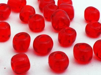 1,000 Fire-engine Red Seed Beads - 4mm x 3mm