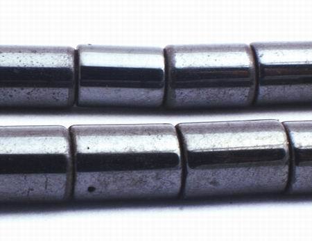 Magnetic Hematite Tube Beads - 8mm x 6mm