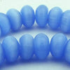 78 Vibrant Cyan Blue Cat's Eye Rondelle Beads