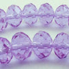 64 Faceted Lavender Sparkling Crystal Rondelle Beads