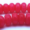 86 Sexy Fushsia Pink Jade Rondelle Beads - 8mm x 5mm