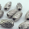 50 Swirl Barrel Silver Bead Spacers