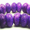20 Large Dark Orchid Coral Rondelles - 16mm x 7mm