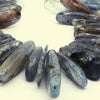 73 Slate-Blue Kyanite Fancy Drop Needle Beads