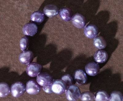 Wicked Passionate Purple Biwa Pearls - 5mm x 4mm