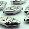 40 Silver Flat Almond Bead Spacers