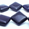 Large Shiny Sparking Bluestone Square Beads - side drilled