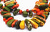 Large Colourful Red, Orange & Green Turquoise Fancy Drop Beads